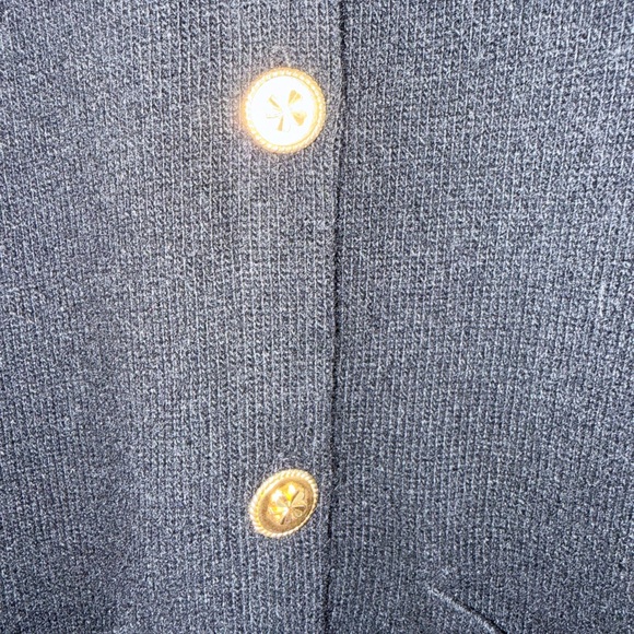 CHANEL Black Cardigan with Gold Accents - Picture 3 of 7